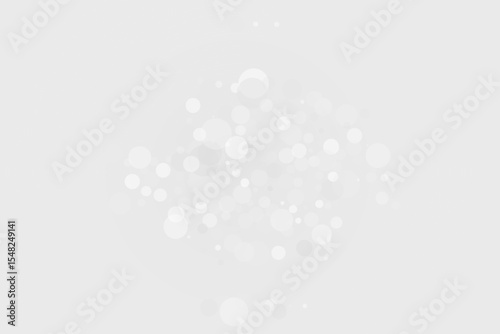 Clear, light bokeh background. Scalable vector illustration. Pattern with circles of different scale and transparency with overlap. White, grey background for banners, web pages, ads, Wallpapers