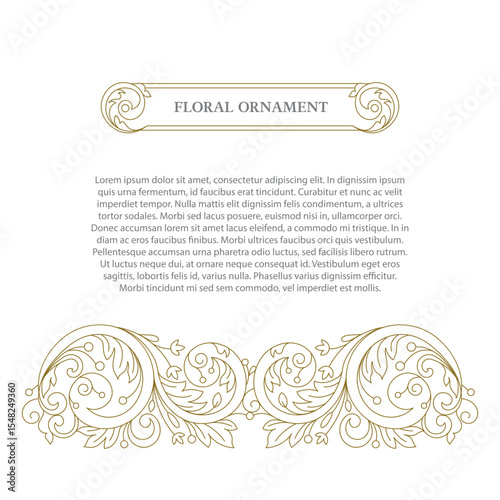 Vector set of vectorian ornamental design, vignettes for design template. Design elements in oriental style. Decor for invitations, greeting cards, certificates, thank you message.