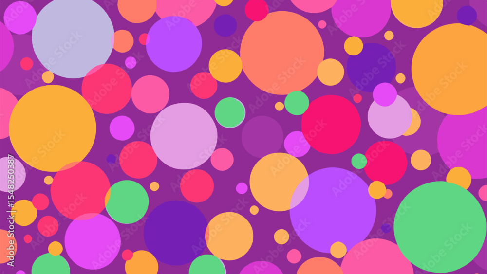 Seamless pattern with circles, Color polka dots pattern, Colorful polka dot background 