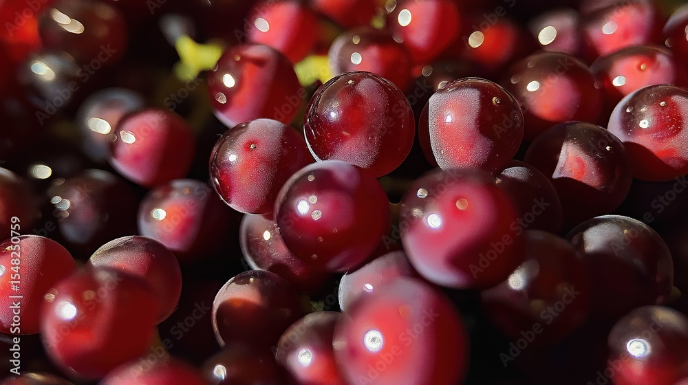 Close-up of red grapes of various sizes in hyper-realistic ultra-high-definition photography. Close-up of red grapes of various sizes in hyper-realistic ultra-high-definition photography.
