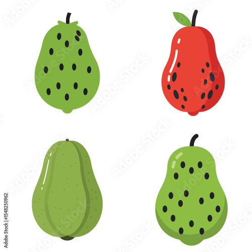 A pears vector design illustration | Fully white background, good and clean design and eye catching design.
