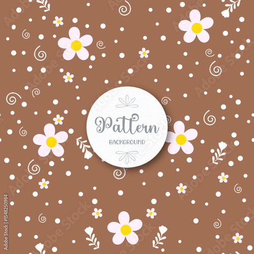Pattern Floral Mocha Mousse