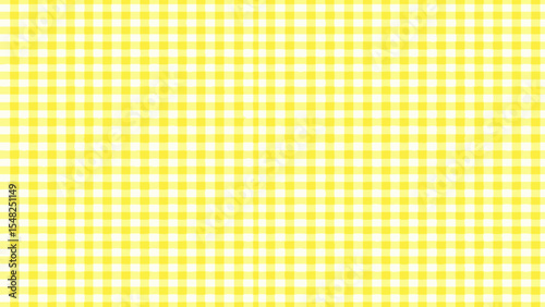 Yellow gingham fabric background Vector