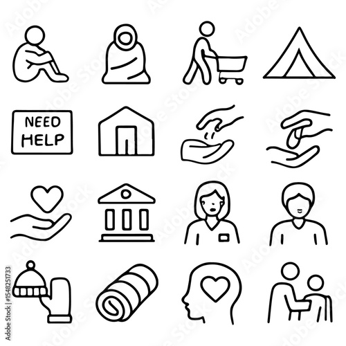 high quality bonus benefit offer reward line icon set