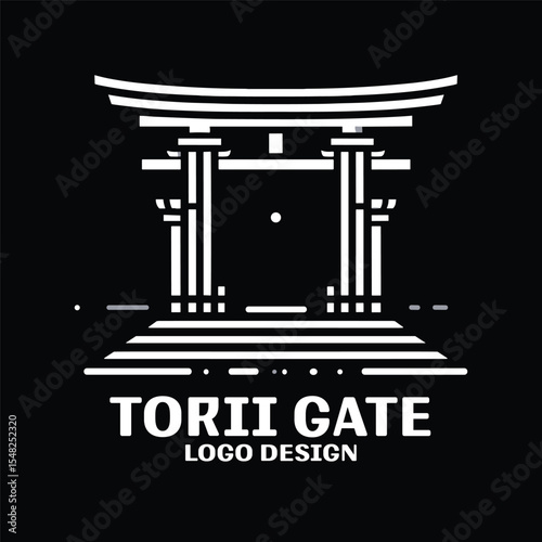 Torii Gate Vector Logo Design