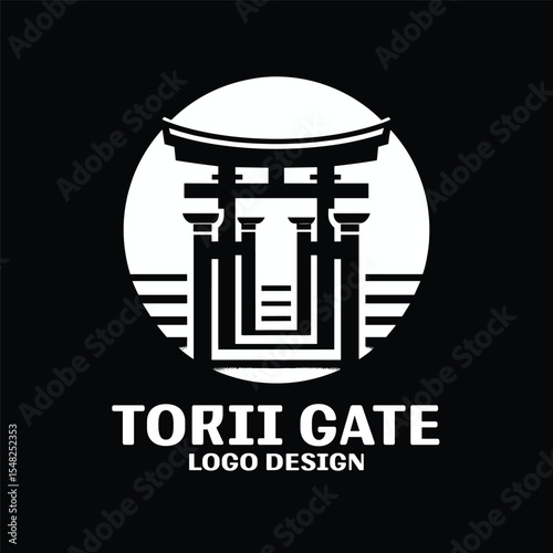 Torii Gate Vector Logo Design