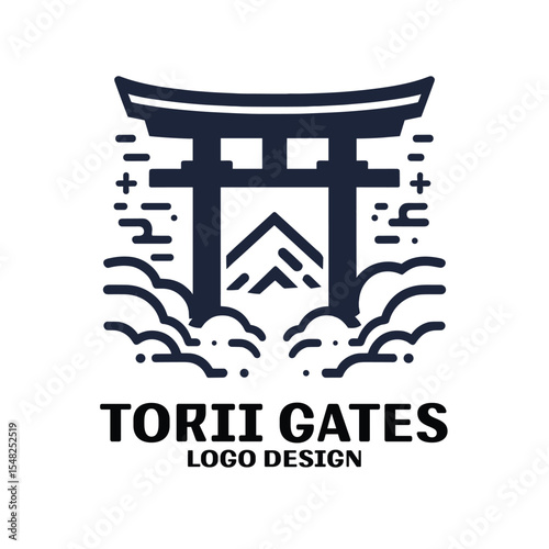 Torii Gate Vector Logo Design
