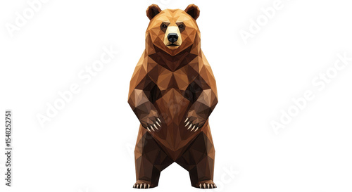 Isolated geometric bear