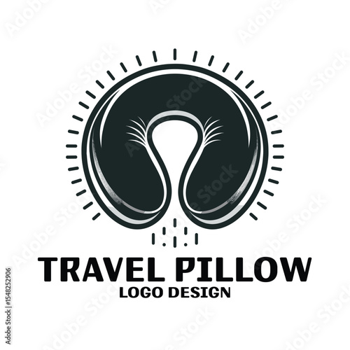 Travel Pillow Vector Logo Design