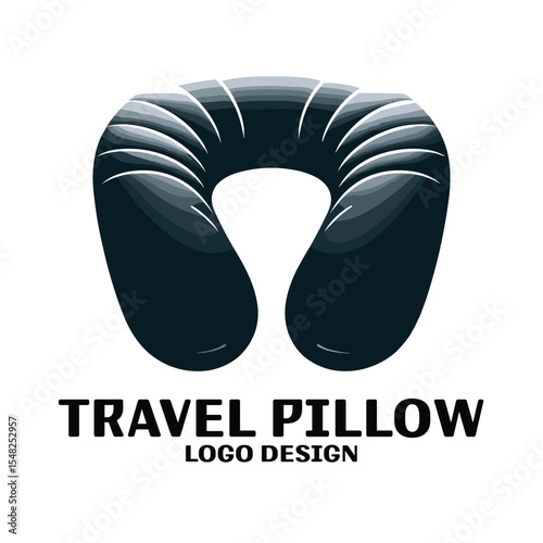Travel Pillow Vector Logo Design
