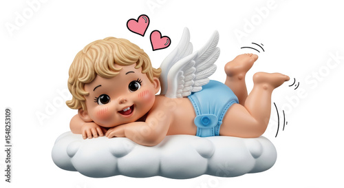 Isolated baby cupid