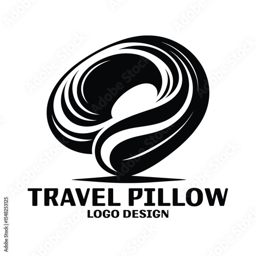 Travel Pillow Vector Logo Design