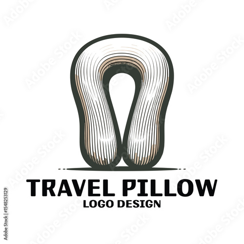 Travel Pillow Vector Logo Design