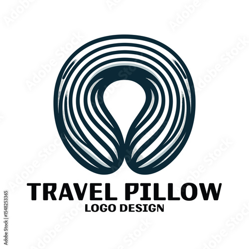 Travel Pillow Vector Logo Design