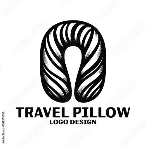 Travel Pillow Vector Logo Design
