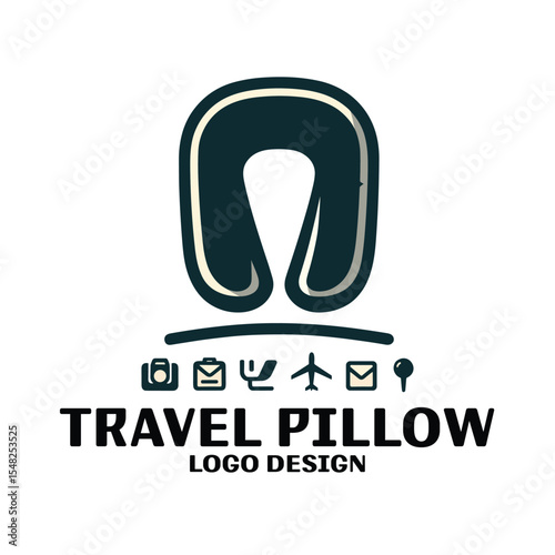 Travel Pillow Vector Logo Design
