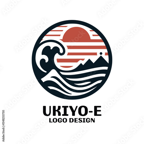 Ukiyo-E Vector Logo Design