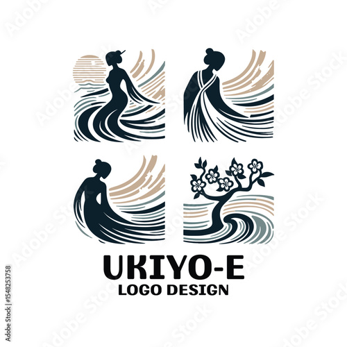 Ukiyo-E Vector Logo Design