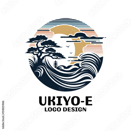 Ukiyo-E Vector Logo Design