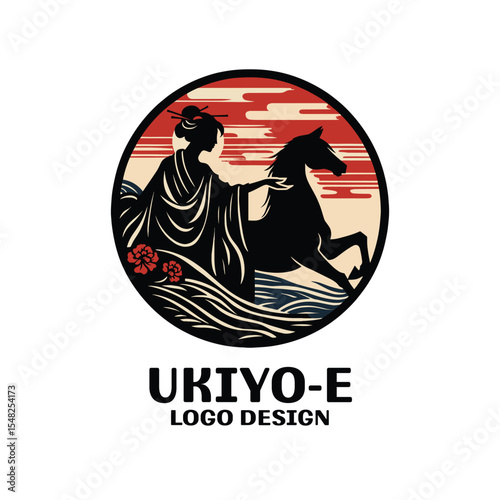 Ukiyo-E Vector Logo Design
