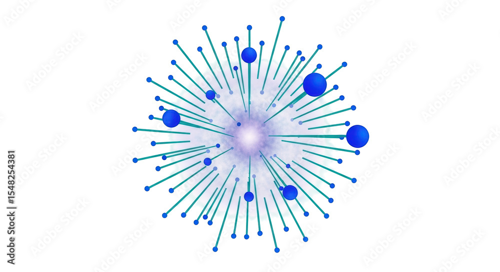 Obraz premium Isolated Blue Burst