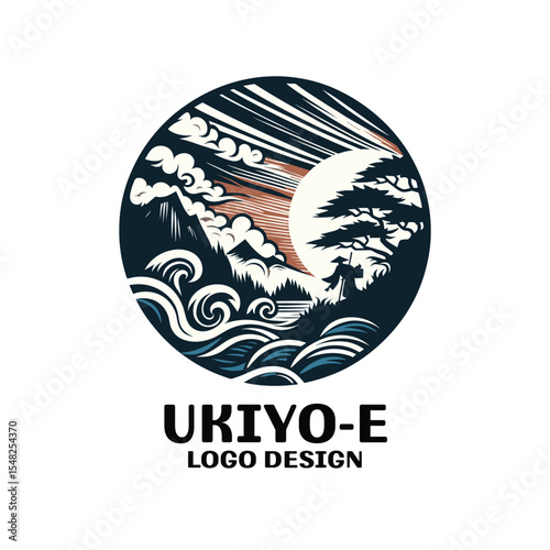 Ukiyo-E Vector Logo Design