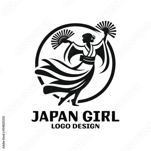 Japan Girl Vector Logo Design