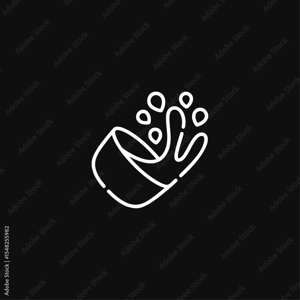 Obraz premium Water Splash icon logo flat vector design