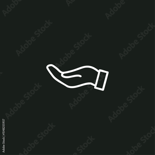 Hand icon logo flat vector design