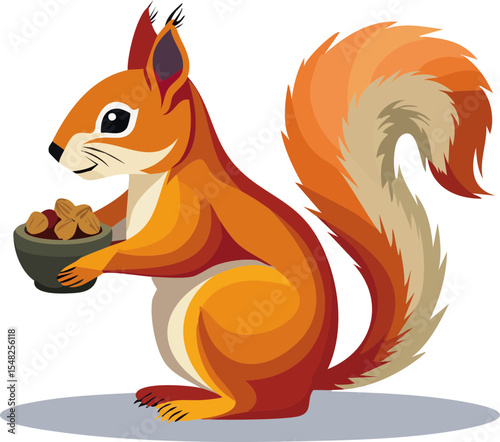 squirrel with acorn