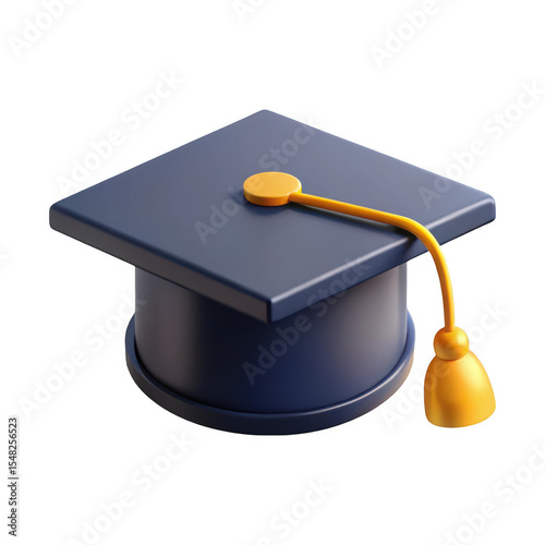 3d rendered graduation cap a symbol of achievement