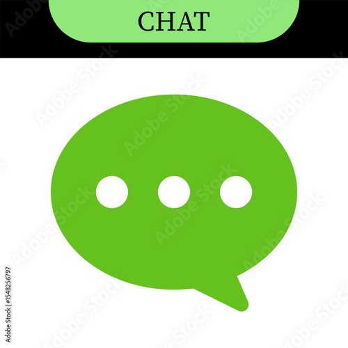 chat message speech bubble icons with typing dots, chat or messaging icons. for chatting, communication apps, social media, web app interfaces. Colorful set