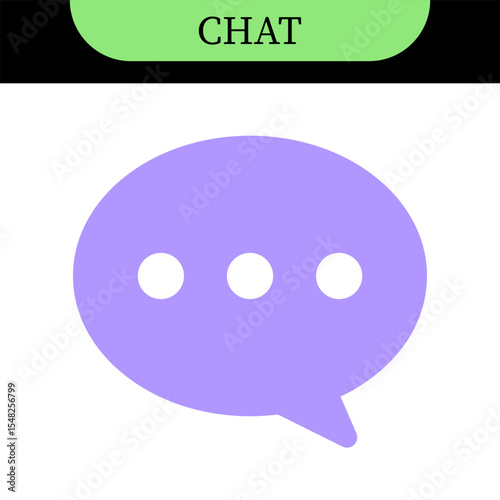 chat message speech bubble icons with typing dots, chat or messaging icons. for chatting, communication apps, social media, web app interfaces. Colorful set