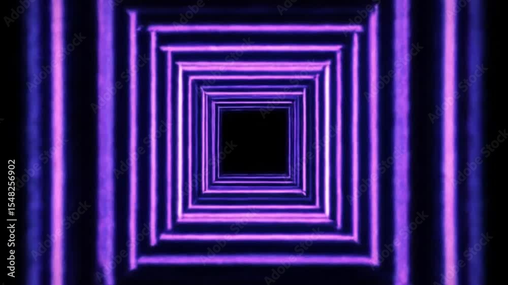 Futuristic Neon Tunnel of Squares | Journey through an infinite, glowing purple and blue neon corridor. A retro-futuristic background inspired by synthwave, 80s aesthetics, and virtual reality. Futuristic Neon Tunnel of Squares | Journey through an infinite, glowing purple and blue neon corridor. A retro-futuristic background inspired by synthwave, 80s aesthetics, and virtual reality.
