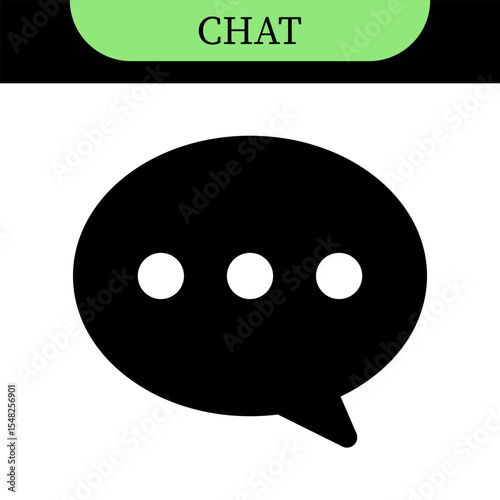 chat message speech bubble icons with typing dots, chat or messaging icons. for chatting, communication apps, social media, web app interfaces. Colorful set