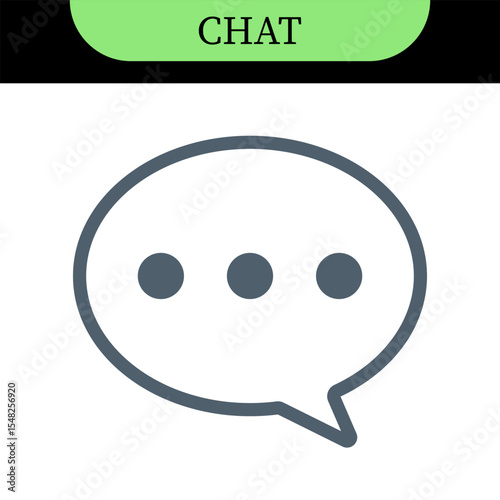 chat message speech bubble icons with typing dots, chat or messaging icons. for chatting, communication apps, social media, web app interfaces. Colorful set