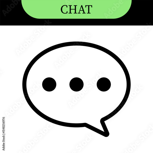 chat message speech bubble icons with typing dots, chat or messaging icons. for chatting, communication apps, social media, web app interfaces. Colorful set