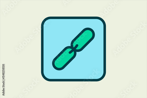 Link icon. icon related to UI elements. suitable for web site, app, user interfaces,element, printable etc. flat line icon style. simple vector design editable
