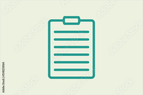 Clipboard icon. icon related to UI elements. suitable for web site, app, user interfaces,element, printable etc. line icon style. simple vector design editable
