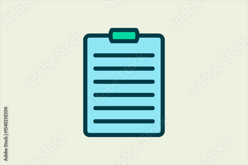 Clipboard icon. icon related to UI elements. suitable for web site, app, user interfaces,element, printable etc. flat line icon style. simple vector design editable