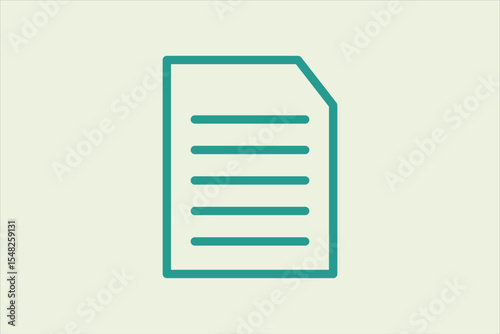 Document icon. icon related to UI elements. suitable for web site, app, user interfaces,element, printable etc. line icon style. simple vector design editable