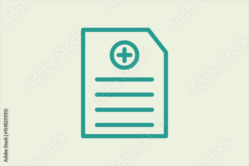 Add Document icon. icon related to UI elements. suitable for web site, app, user interfaces,element, printable etc. line icon style. simple vector design editable