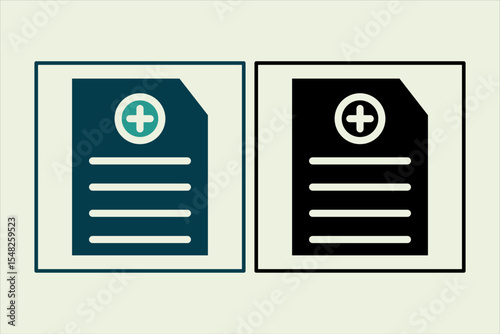Add Document icon. icon related to UI elements. suitable for web site, app, user interfaces,element, printable etc. solid icon style. simple vector design editable