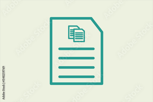 Copy Document icon. icon related to UI elements. suitable for web site, app, user interfaces,element, printable etc. line icon style. simple vector design editable