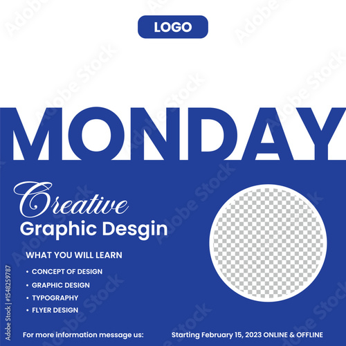 Creative graphic course social media post 