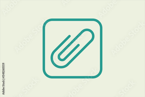 Attachment icon. icon related to UI elements. suitable for web site, app, user interfaces,element, printable etc. line icon style. simple vector design editable
