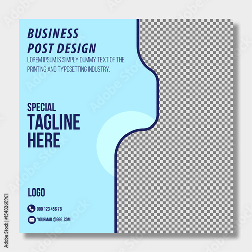 Social media business post template