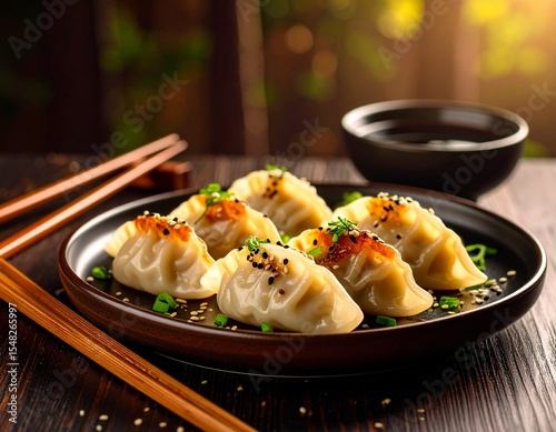 vegan Jepanese gyoza, AI generated