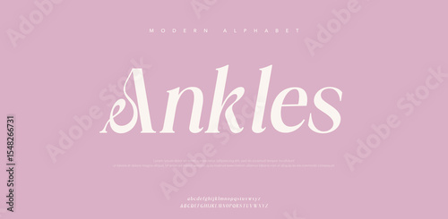 Ankles modern minimal logo alphabet font. Abstract scifi science futuristic typography sport, technology, fashion, digital, future creative logos fonts. vector illustration