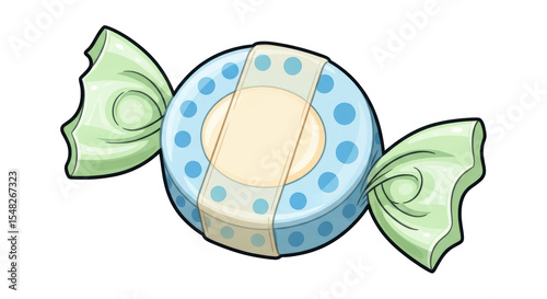 Isolated Candy Wrapped